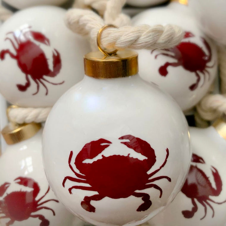 Red Crab Holiday Ornament