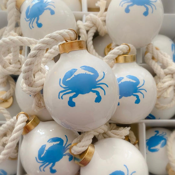 Blue Crab Holiday Ornament-Ocean Blue