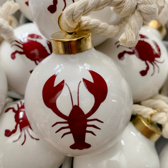 Lobster Holiday Ornament-Red