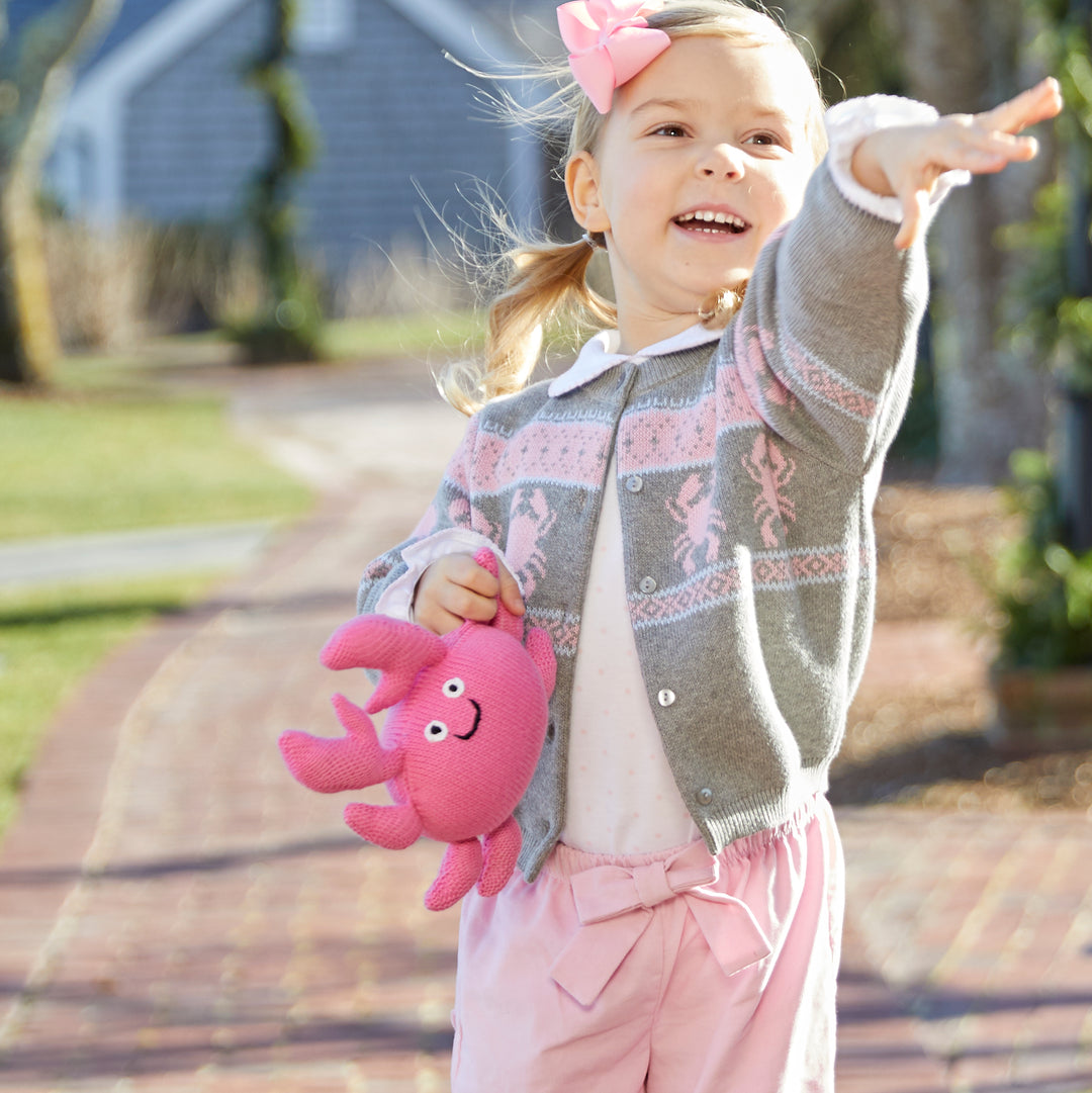 Ruffled Prep Pants-Pink Peony
