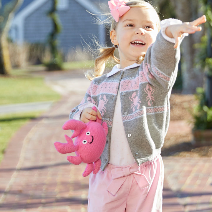 Ruffled Prep Pants-Pink Peony