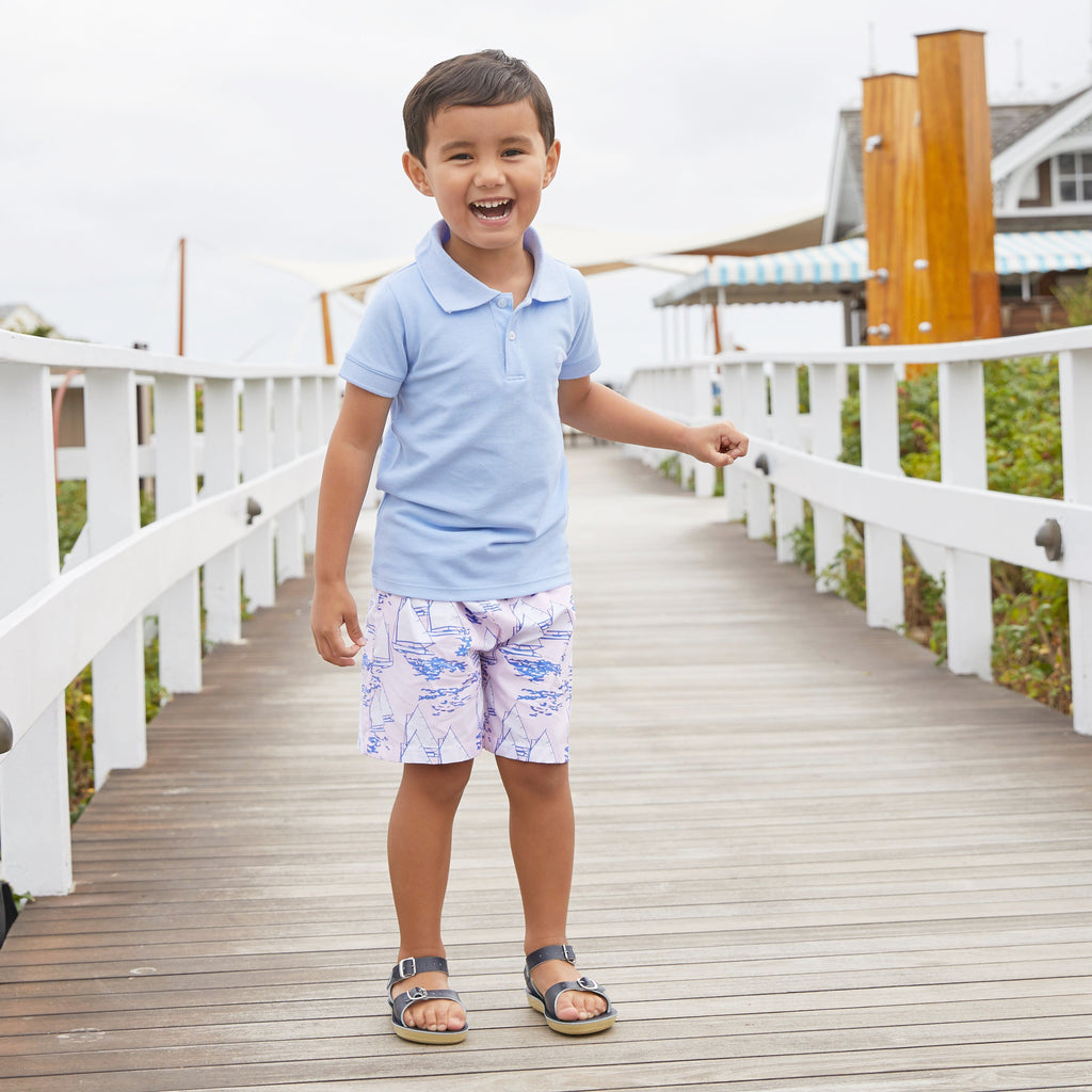 Set Sail Pique Polo-Baby Blue