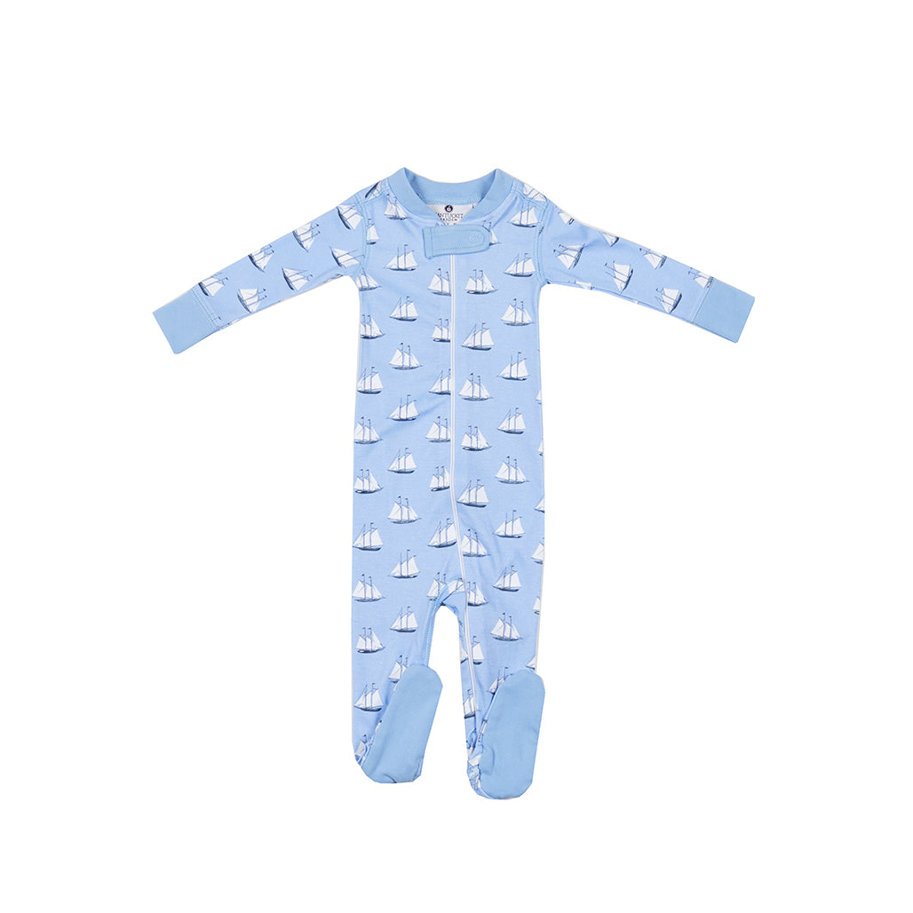 Regatta 1-Piece Pima Footie-Cornflower Blue