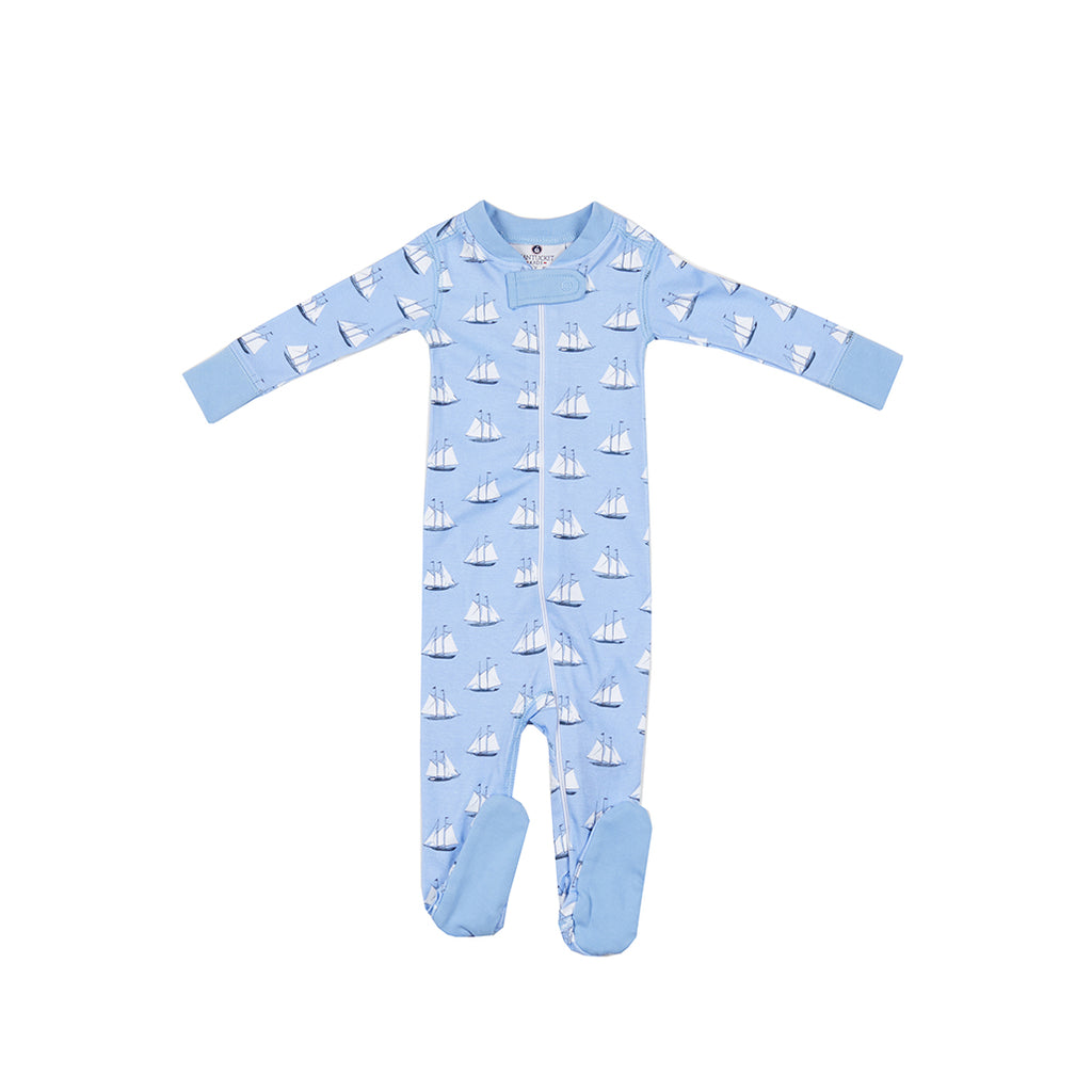 Regatta 1-Piece Pima Footie-Cornflower Blue
