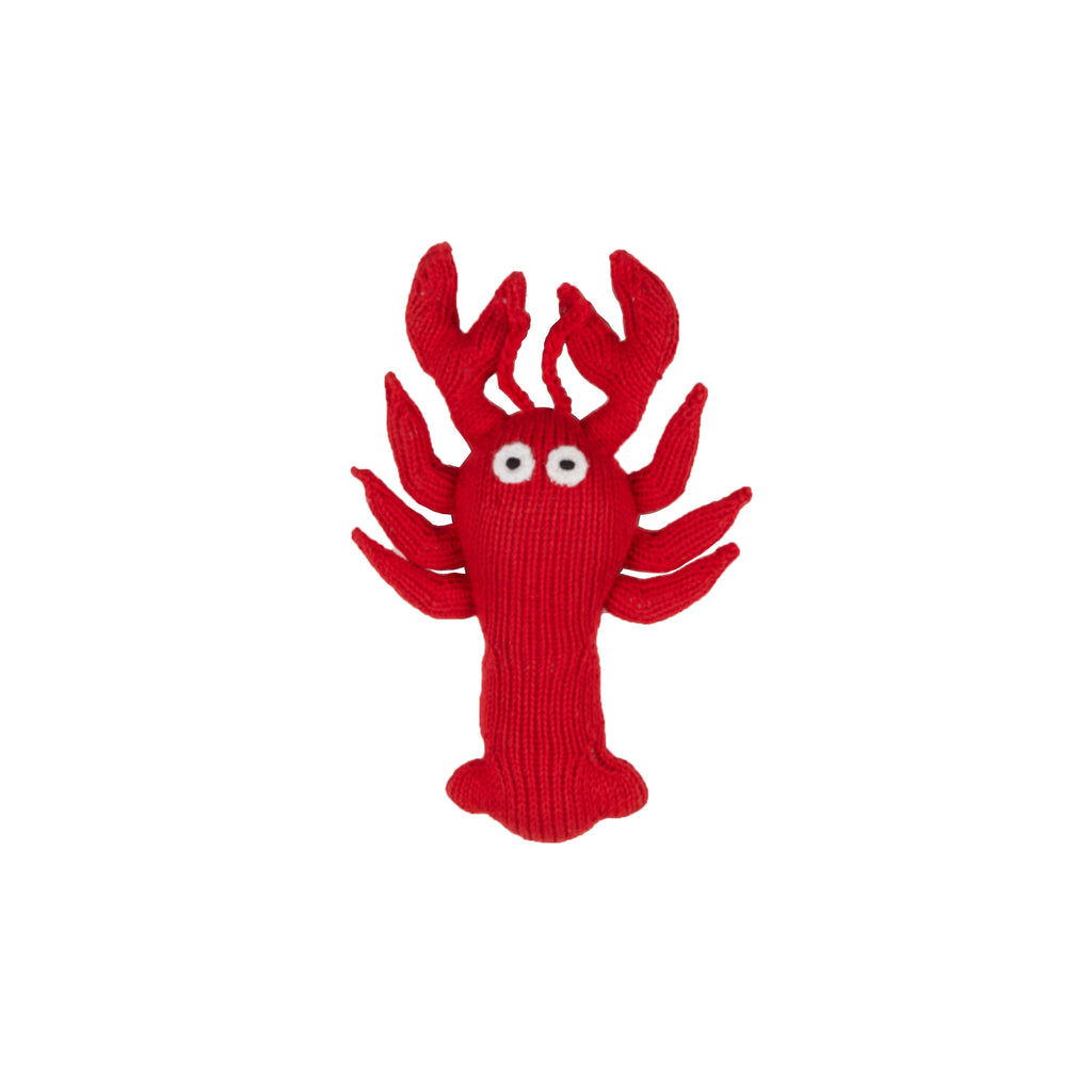 New England Lobster Knitted Rattle Doll
