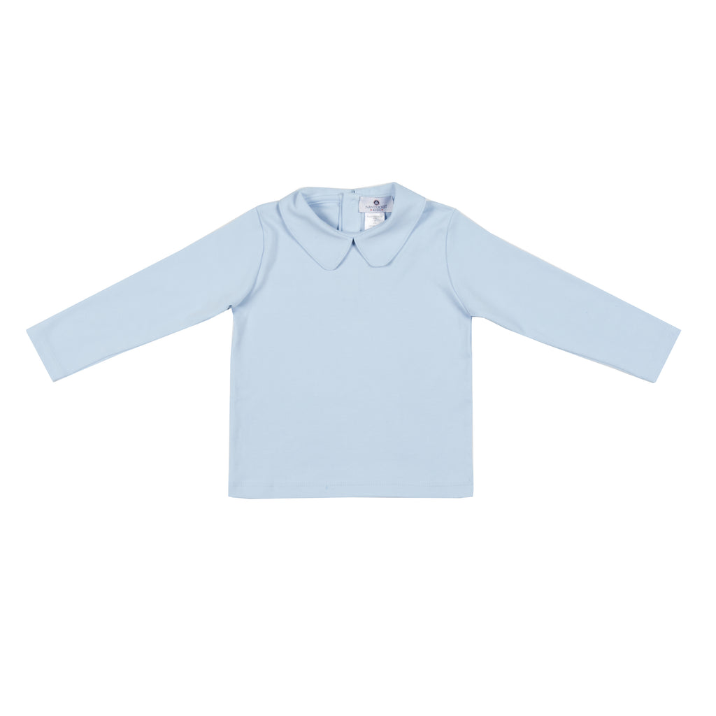 Pima Peter Pan Collar Shirt-Baby Blue