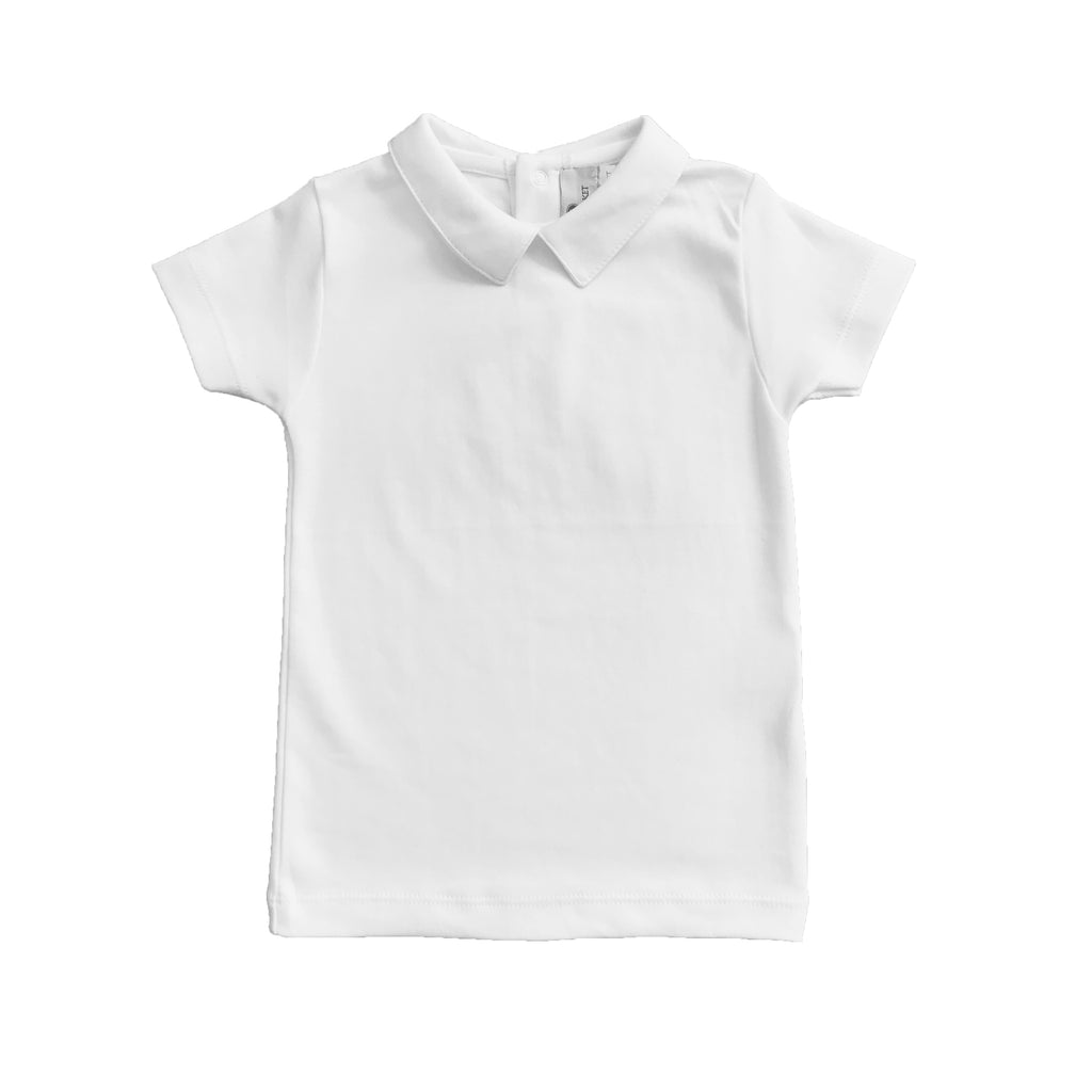 Pima Peter Pan Collar Short Sleeve Shirt