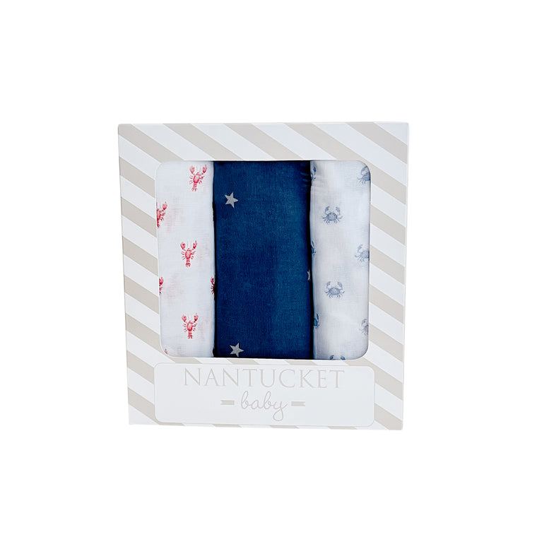 Star Spangled Sea Swaddle Blanket Set