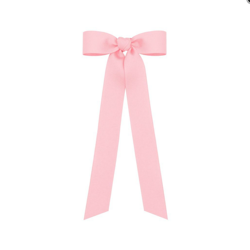 Wee Ones Mini Grosgrain Bowtie with Streamer Tails-Pink