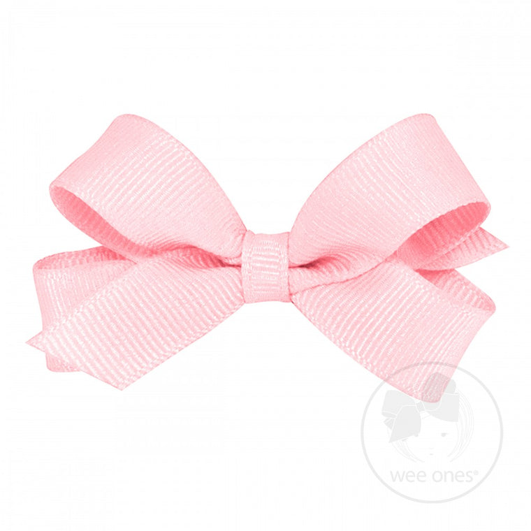 Wee Ones Tiny Classic Grosgrain Hair Bow-Light Pink