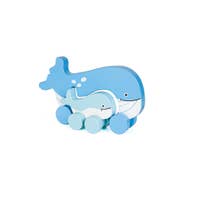 Whale Mommy and Baby Wooden Roller