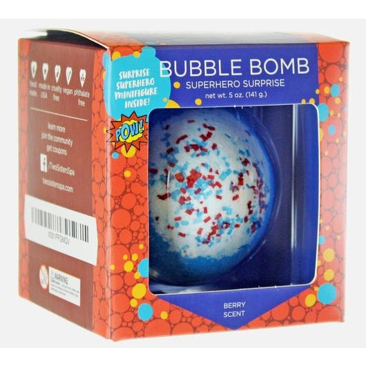 Superhero Surprise Bubble Bath Bomb with Kids Toy Gift Box