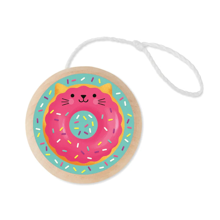 Cat Donut Wooden Yo-Yo