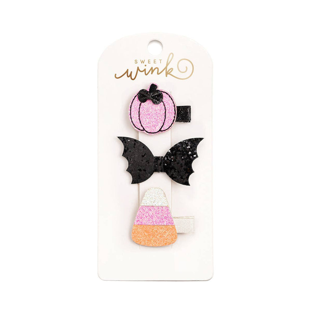 Halloween Treats Clip Set - Kids Halloween Hair Clips