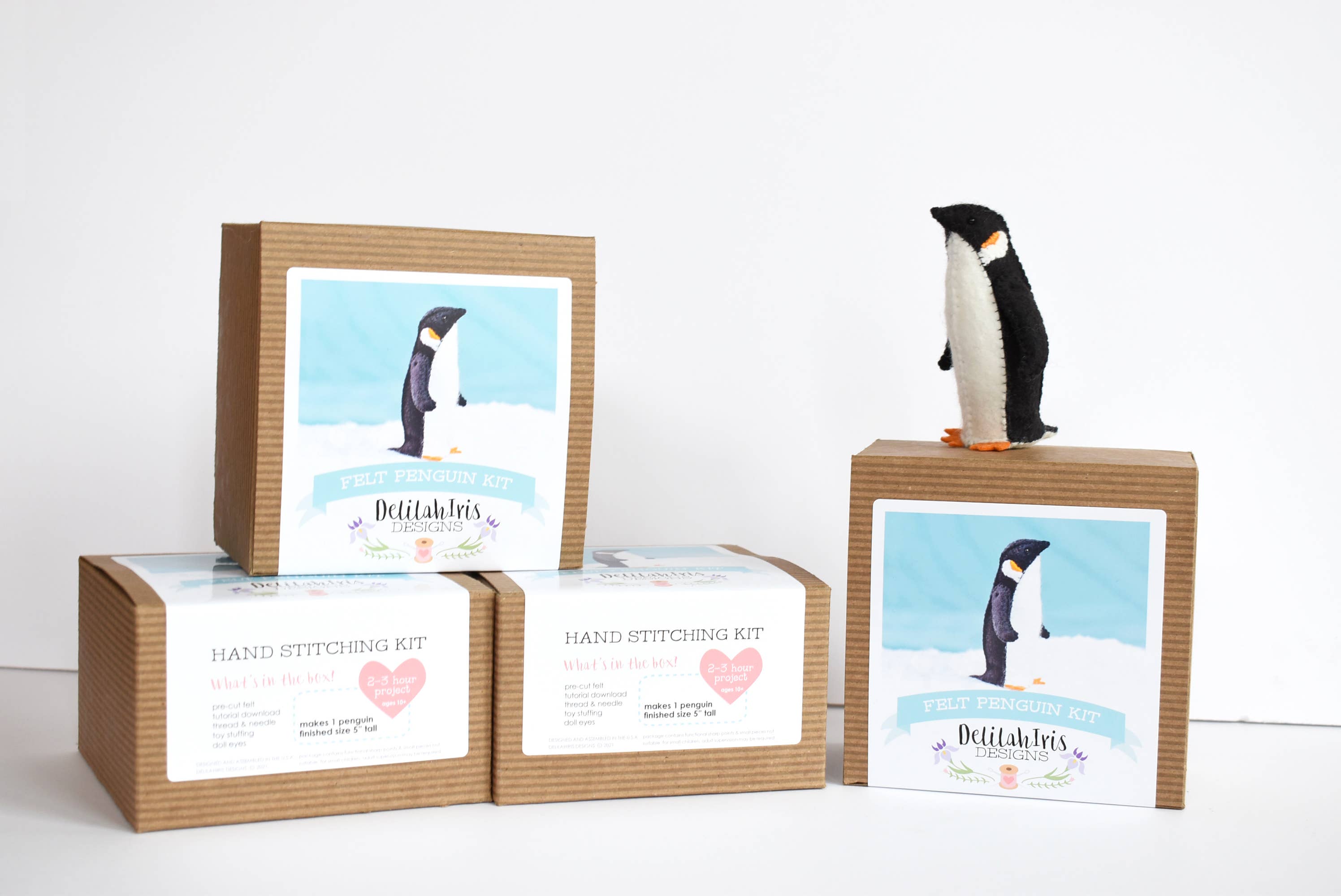 DIY Craft Kit - Penguin Felt Animal Sewing Kit - Nantucket Kids