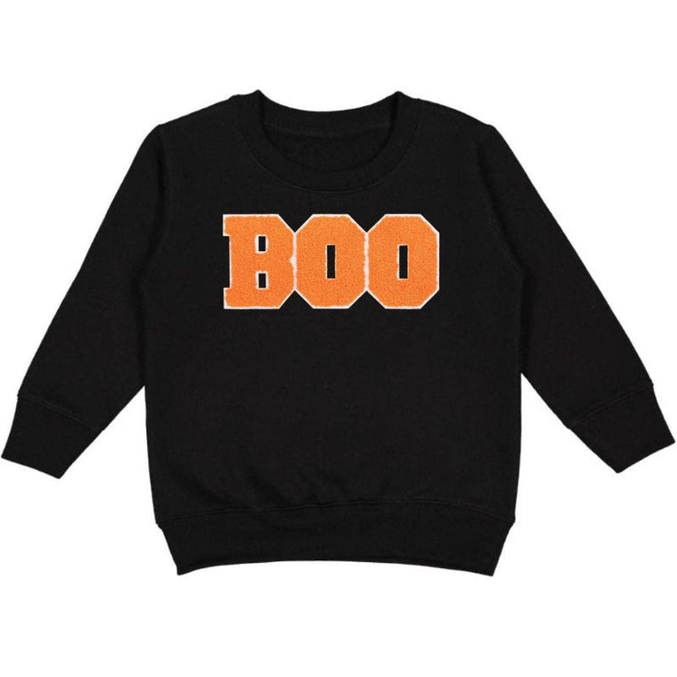 Boo Patch Halloween Sweatshirt - Kids Halloween Sweatshirt
