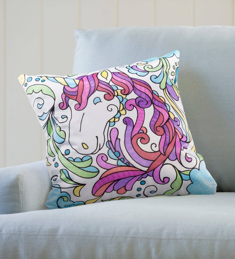Color-Your-Own Pillow Set: Unicorn