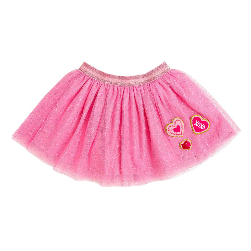 Heart Patch Valentine's Day Tutu - Kids Dress Up Skirt: 1-2Y