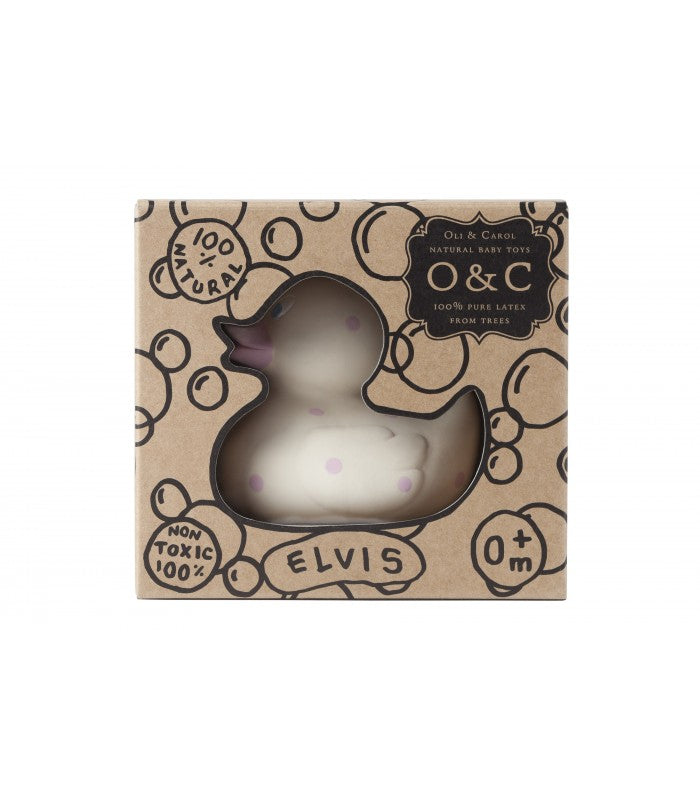 Oli & Carol-Elvis the Duck (Pink Dots)