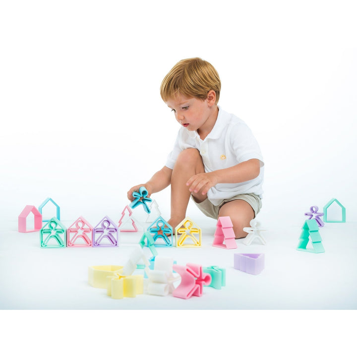 Pastel Kids & Houses 6 Pack (Assorted Pastel Colors)