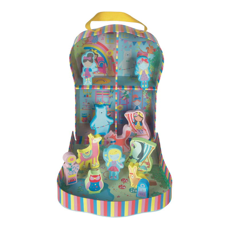 Play Box with Wooden Pieces - Rainbow Fairy