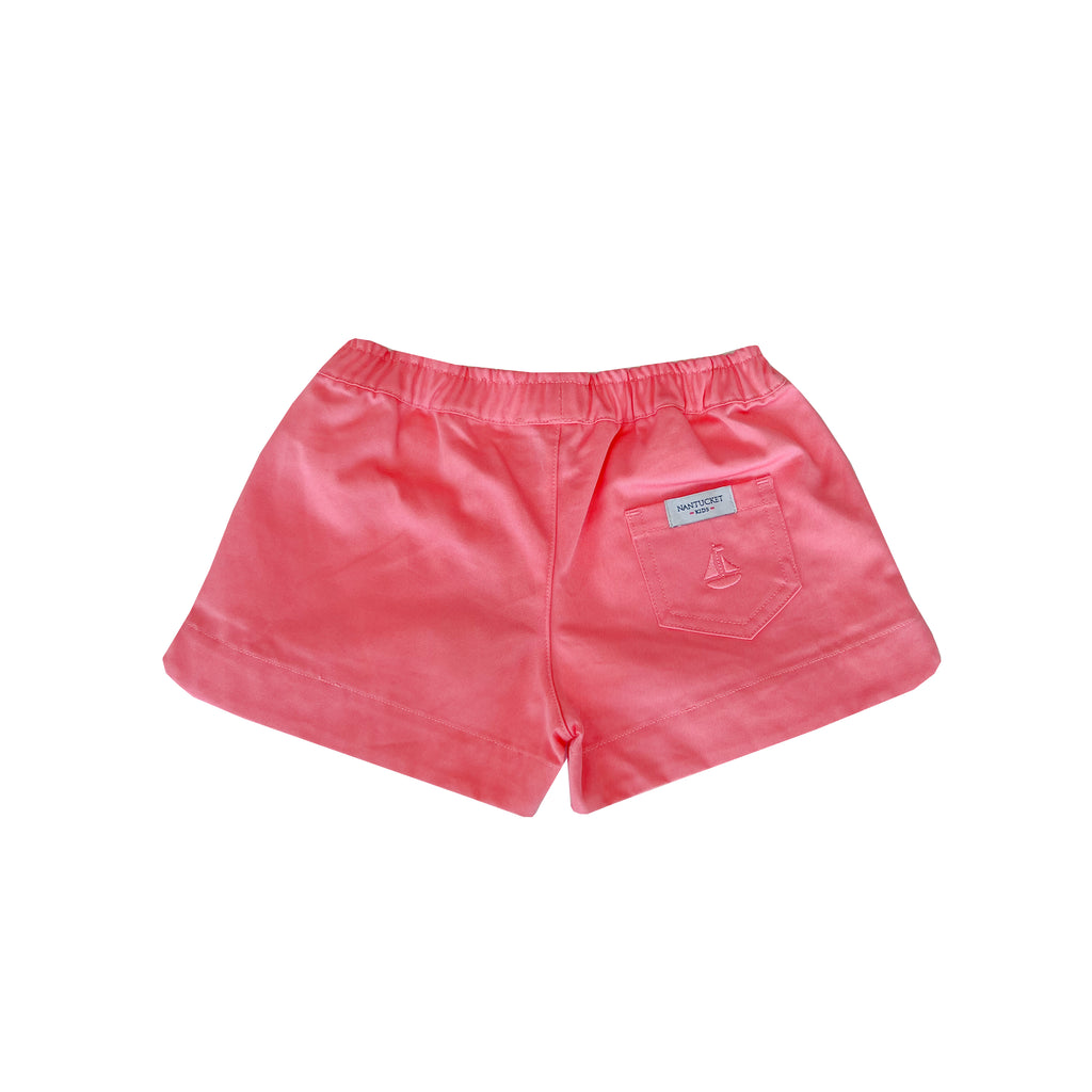 Girl's Sconset Shorts-Flamingo