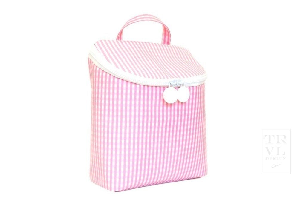 TRVL DESIGN-TAKE AWAY Insulated Bag - GINGHAM PINK