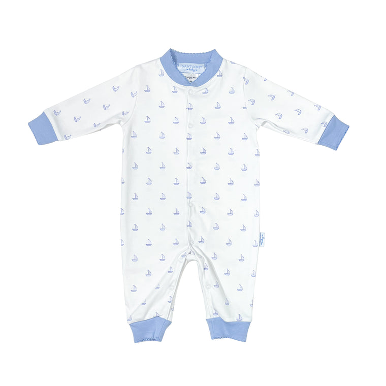 Tradewinds Pima Romper-Blue Boats